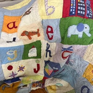 Pottery Barn Multicolor Alphabet Quilt